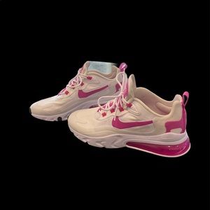 NIKE AIR MAX 270 React White Pink Sneakers